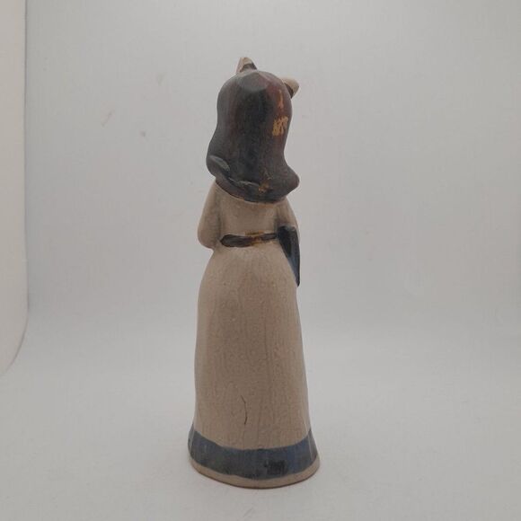 VTG Otagiri Japan Stoneware Figurine Peasant Girl with Book Blue - Picture 5 of 8